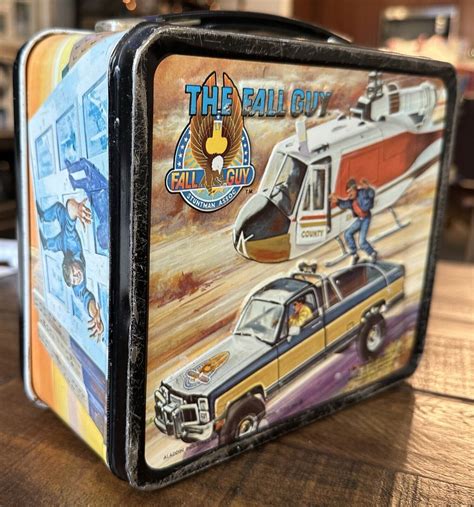 Vintage the Fall Guy Metal Lunchbox No Thermos Rusty Metal 